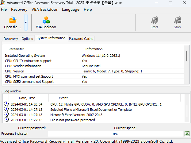 Advanced Office Password Recovery