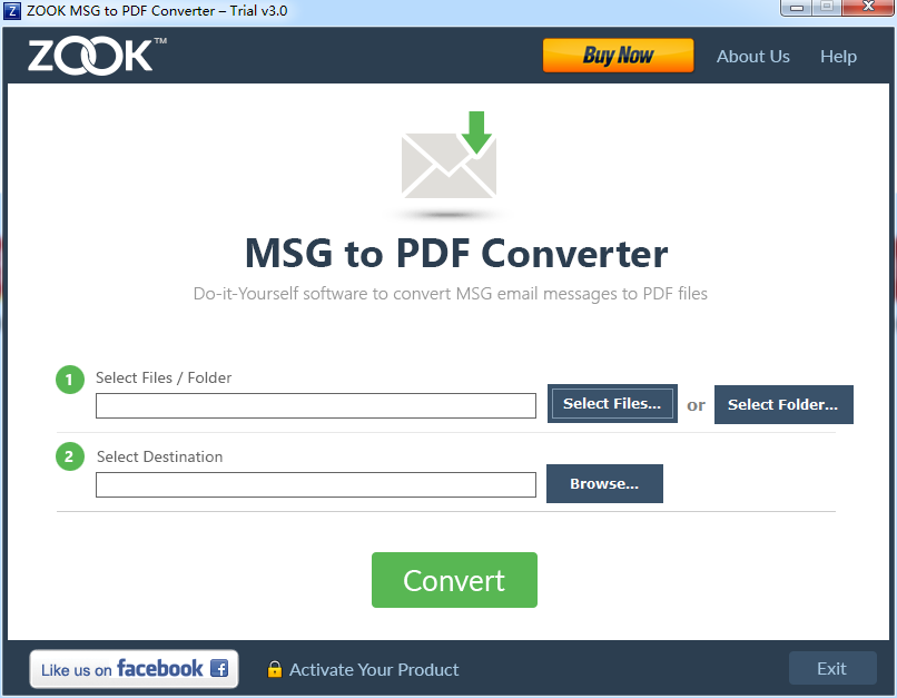 ZOOK MSG to PDF Converter