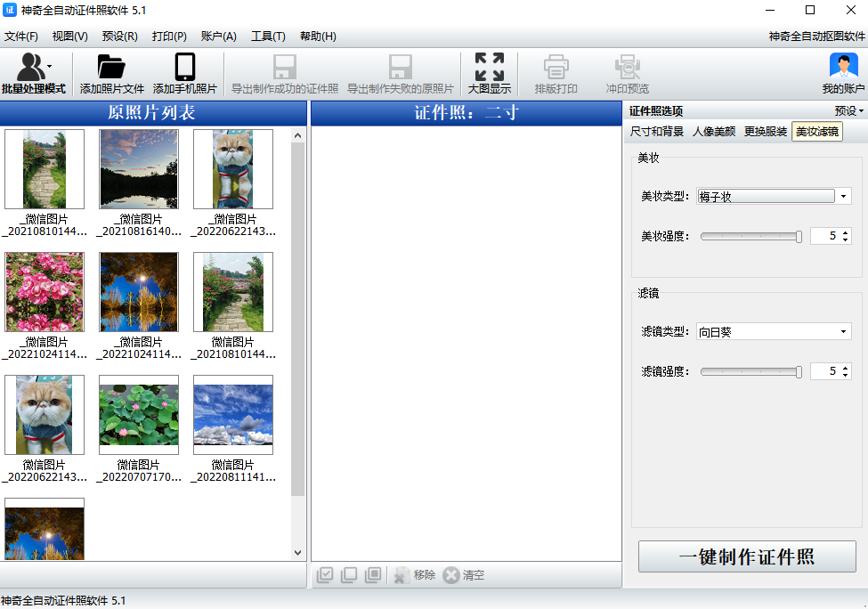 神奇全自动证件照软件
